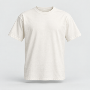 AI-generated natural cotton T-shirt, angle 0 degrees
