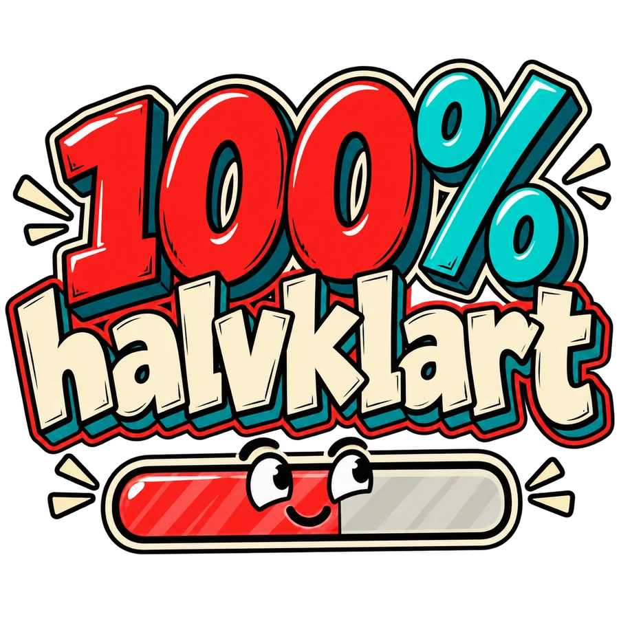 100% halvklart – tryckmotiv