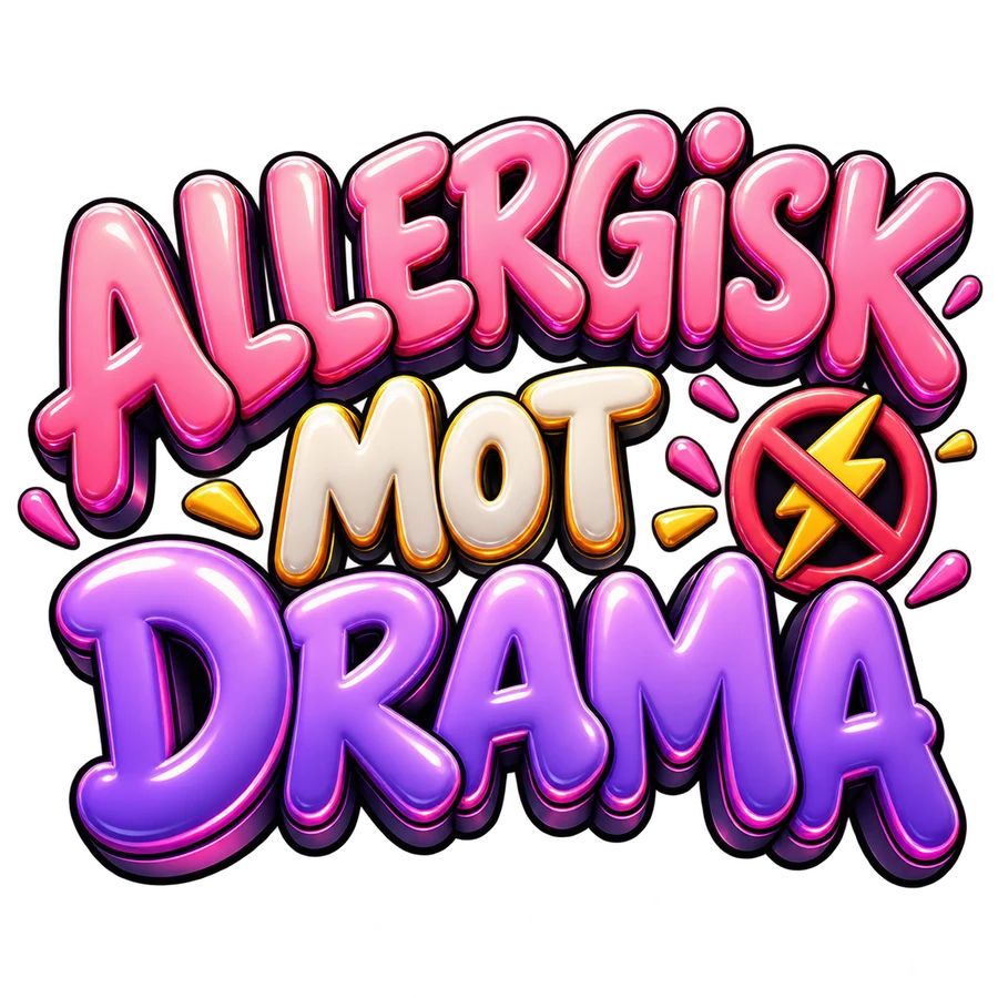 Allergisk mot drama – tryckmotiv