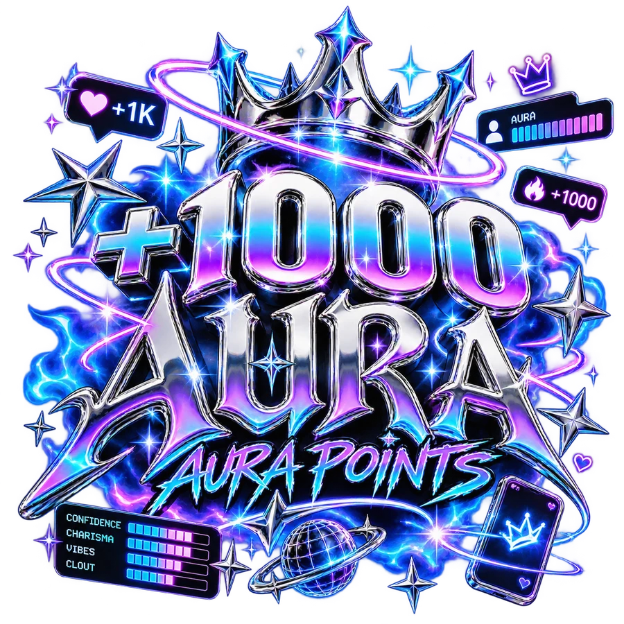 +1000 Aura Points – tryckmotiv