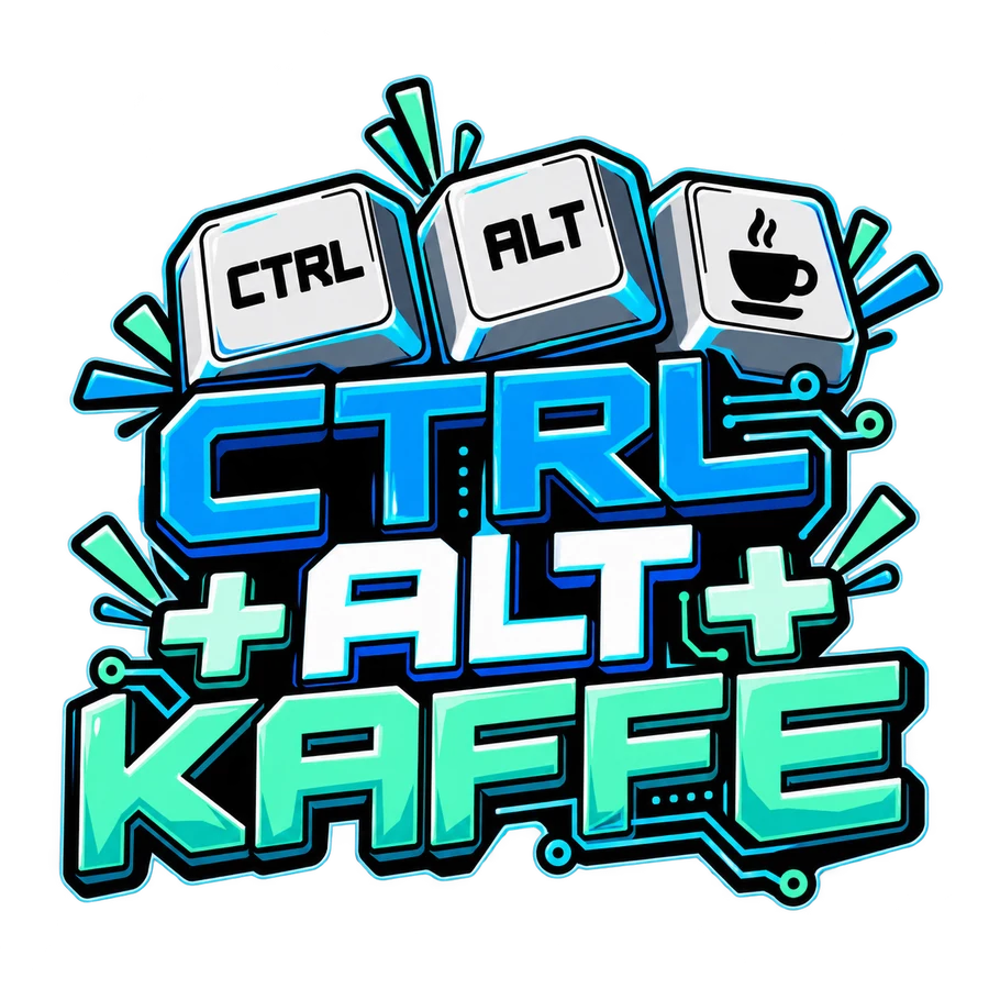 Ctrl + Alt + kaffe – neon – tryckmotiv