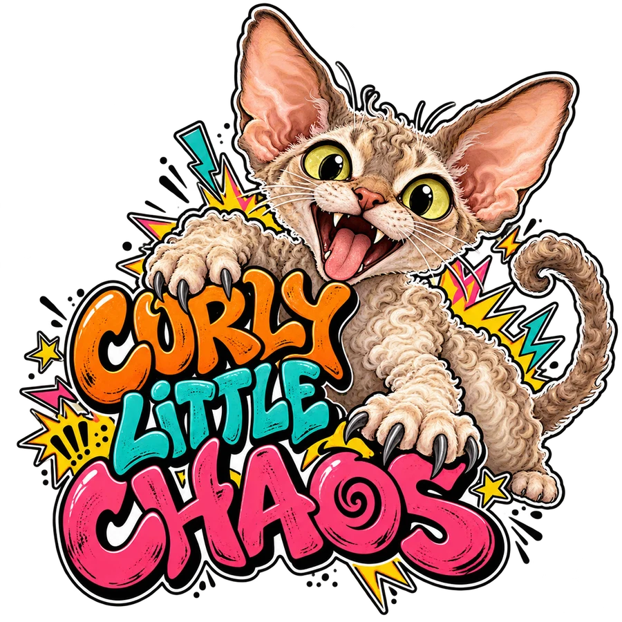 Curly little chaos – tryckmotiv