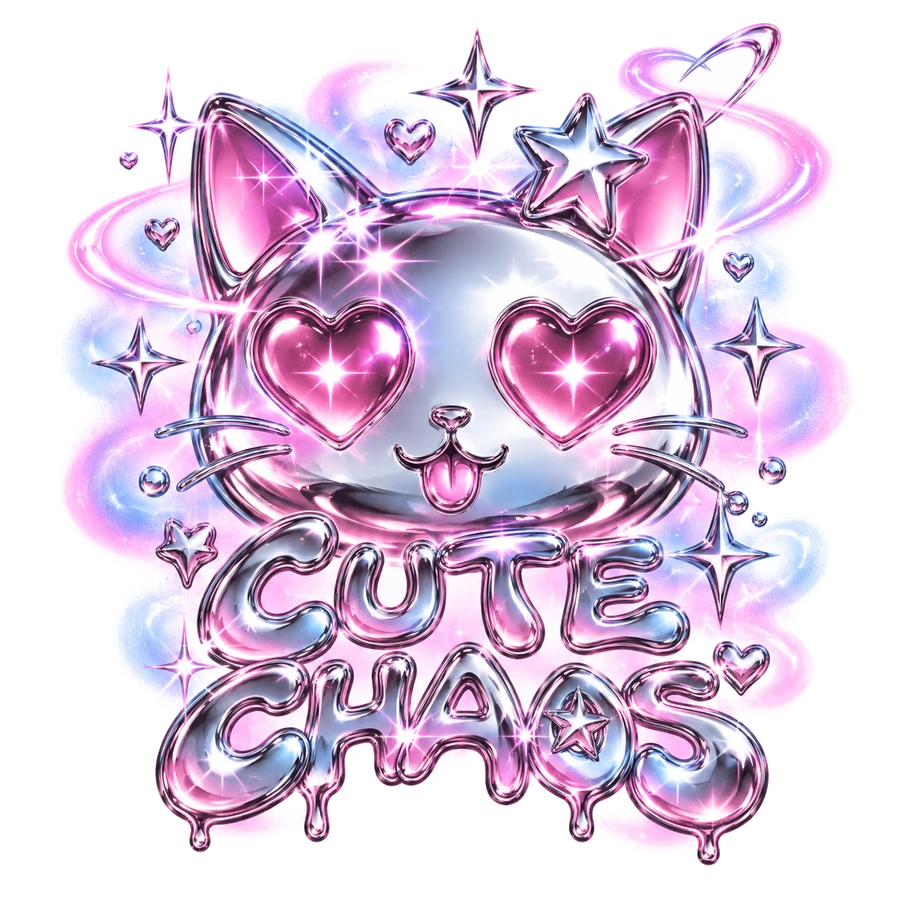 Cute Chaos – tryckmotiv