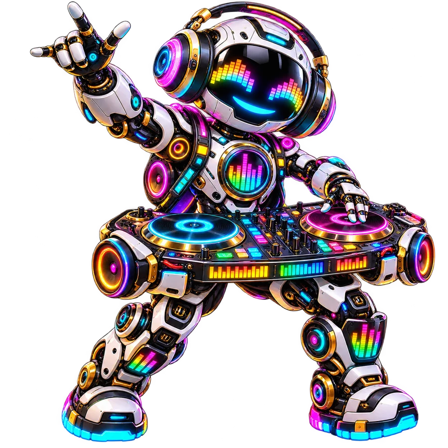 DJ-robot – tryckmotiv