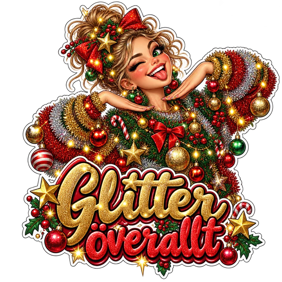 Glitter överallt – tryckmotiv