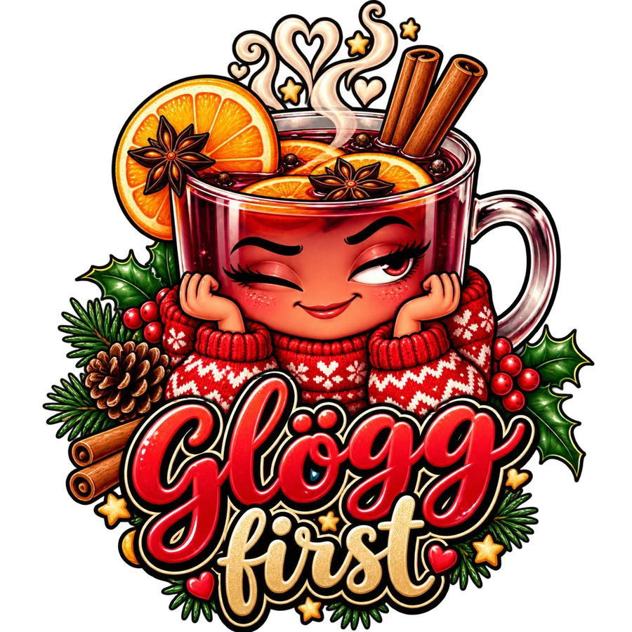 Glögg först – apelsin – tryckmotiv