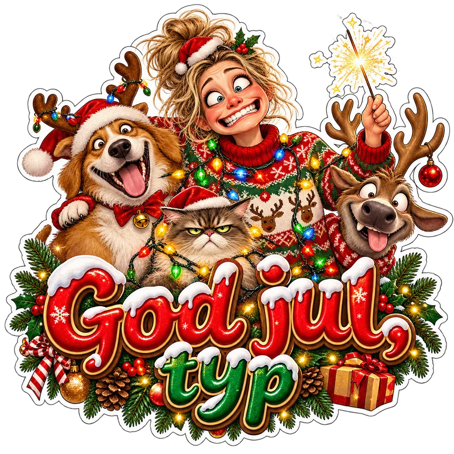 God jul, typ – tryckmotiv