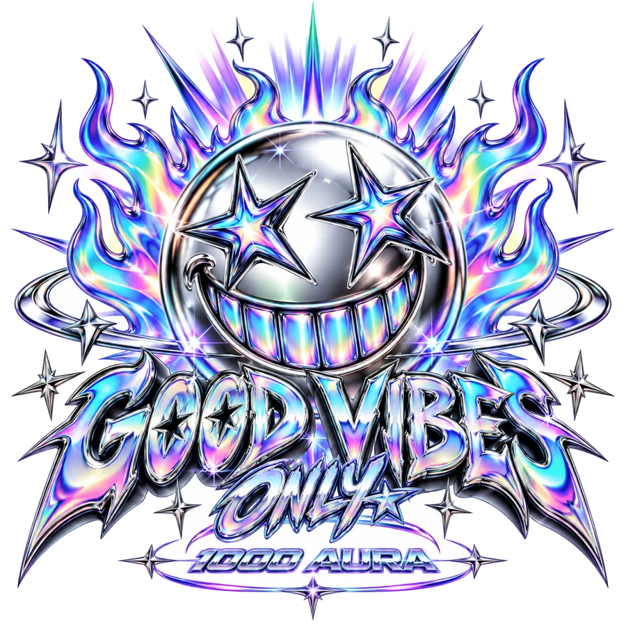 Good Vibes Only — 2000 Aura – tryckmotiv