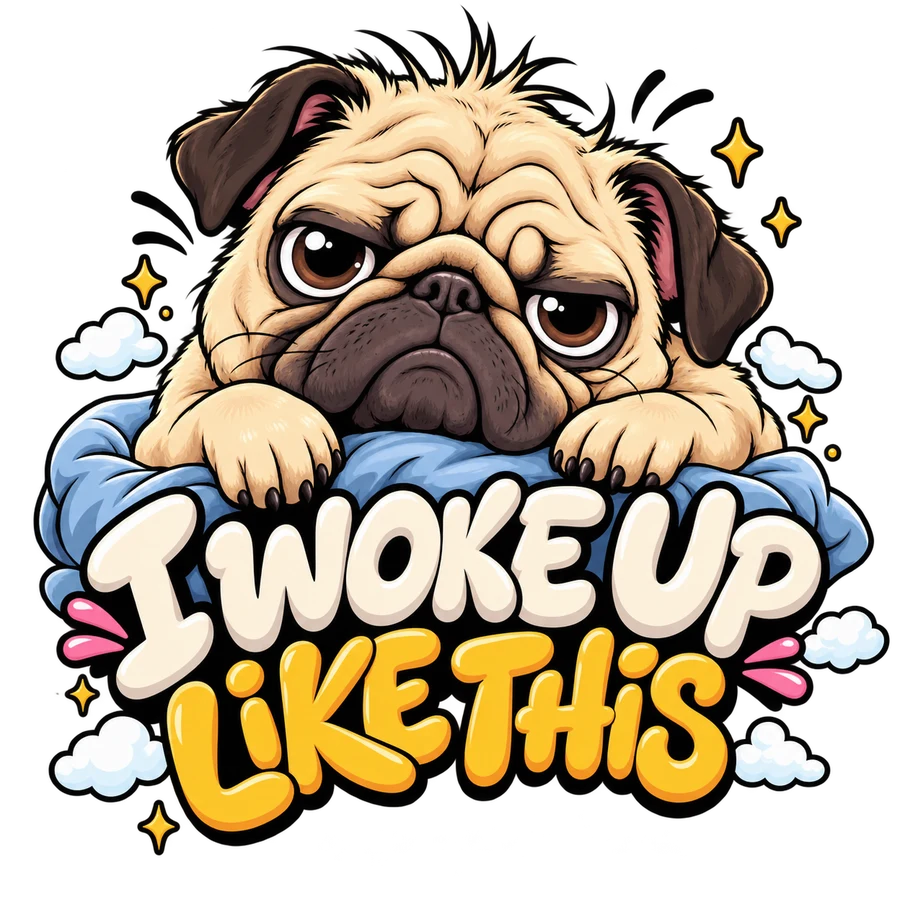 I woke up like this – tryckmotiv