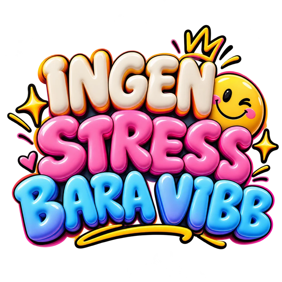 Ingen stress, bara vibes – tryckmotiv