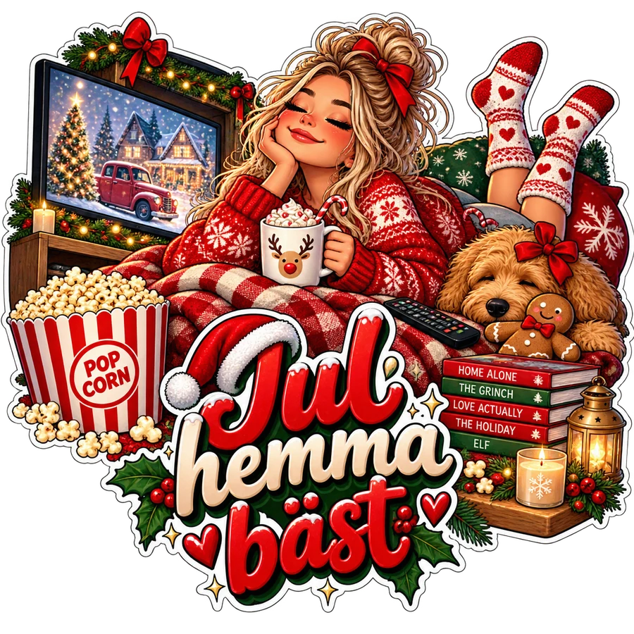 Jul hemma bäst – filmkväll – tryckmotiv