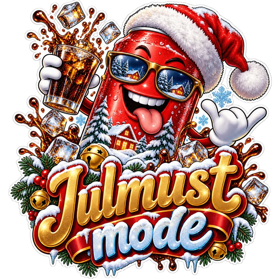 Julmust mode – klistermärke – tryckmotiv