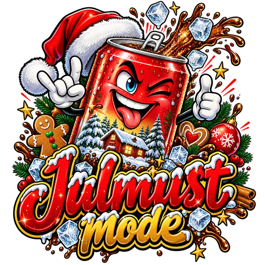 Julmust mode – tomte – tryckmotiv