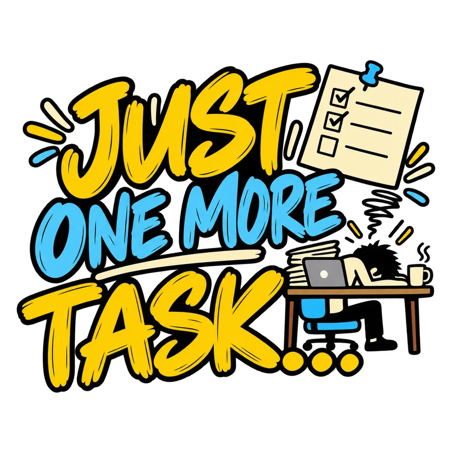 Just one more task... – tryckmotiv