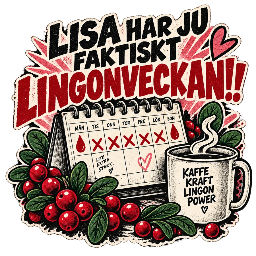 Lisa har ju faktiskt lingonveckan – tryckmotiv