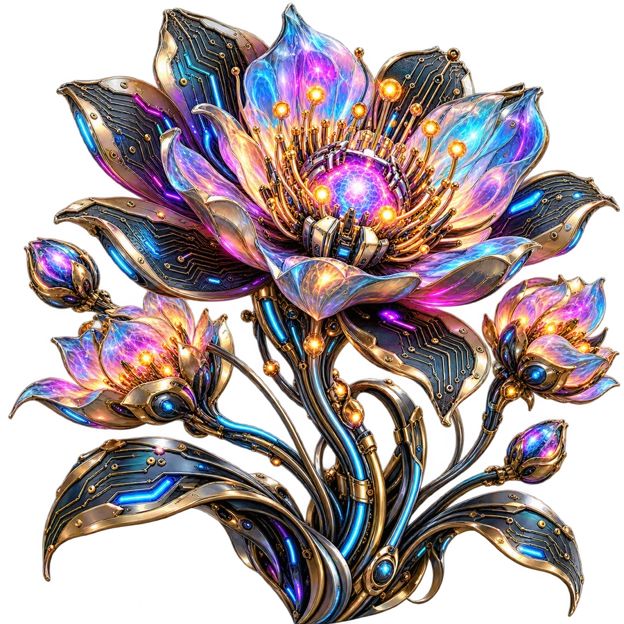 Mekanisk lotus – tryckmotiv