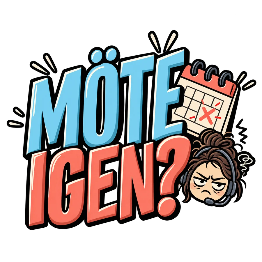 Möte igen? – kaffe – tryckmotiv