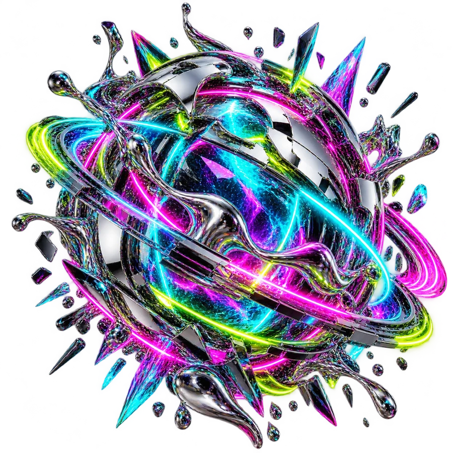Neonplanet – tryckmotiv