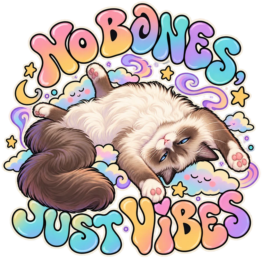 No bones, just vibes – tryckmotiv