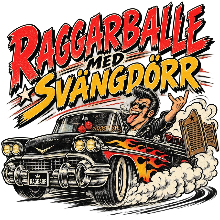 Raggarballe med svängdörr – tryckmotiv