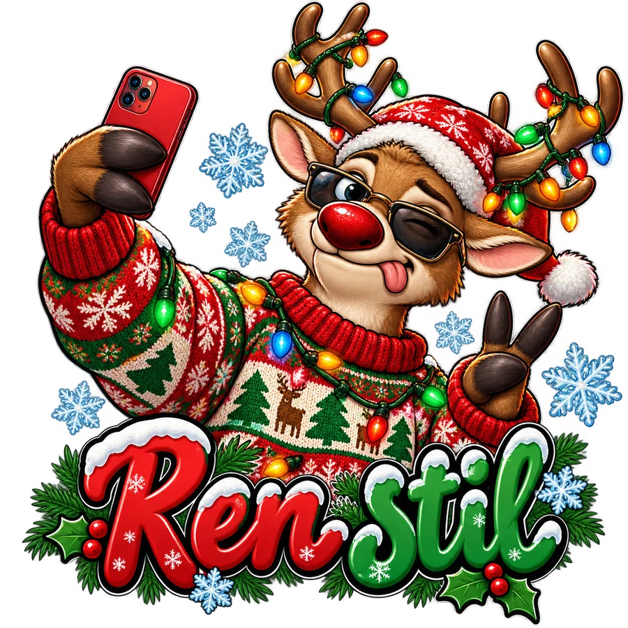Ren stil – renen – tryckmotiv