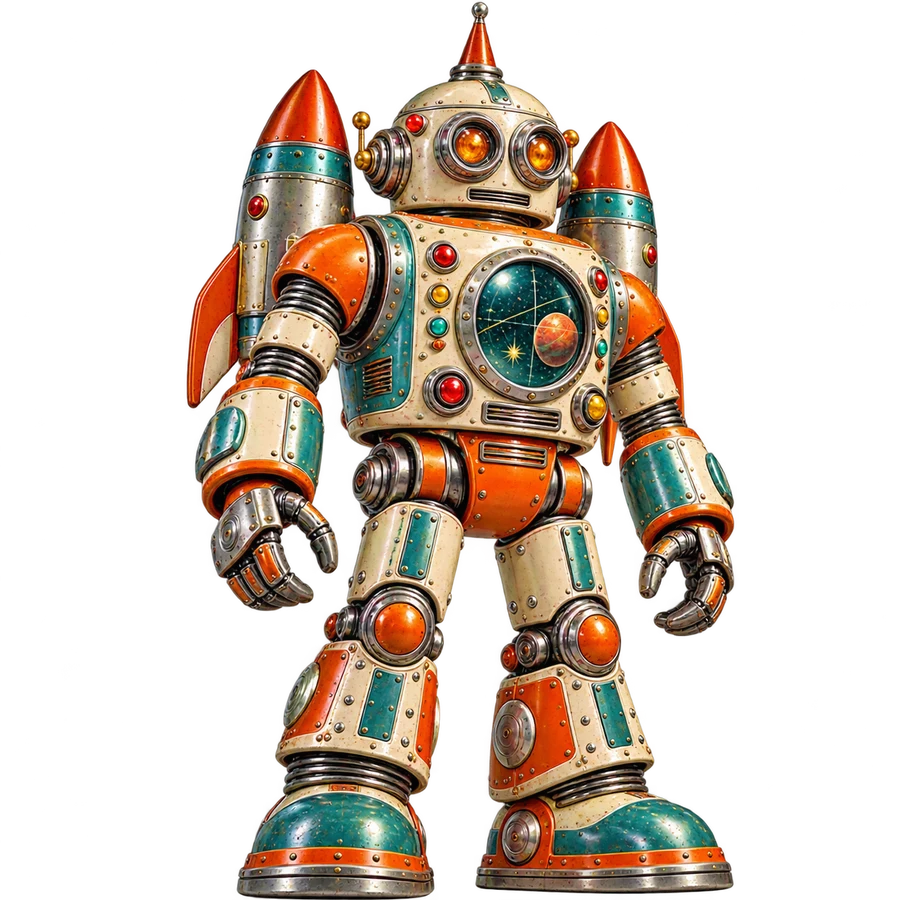 Rymdrobot – tryckmotiv
