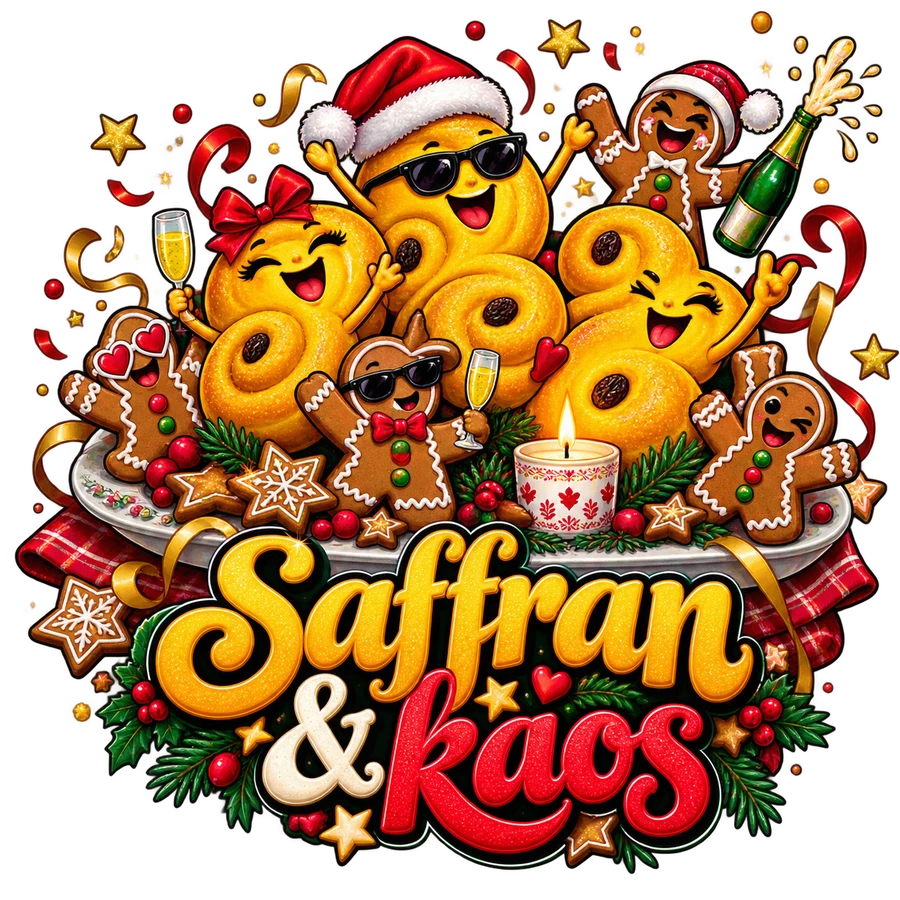 Saffran & kaos – lussekatter – tryckmotiv