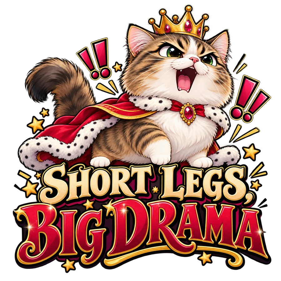 Short legs, big drama – tryckmotiv