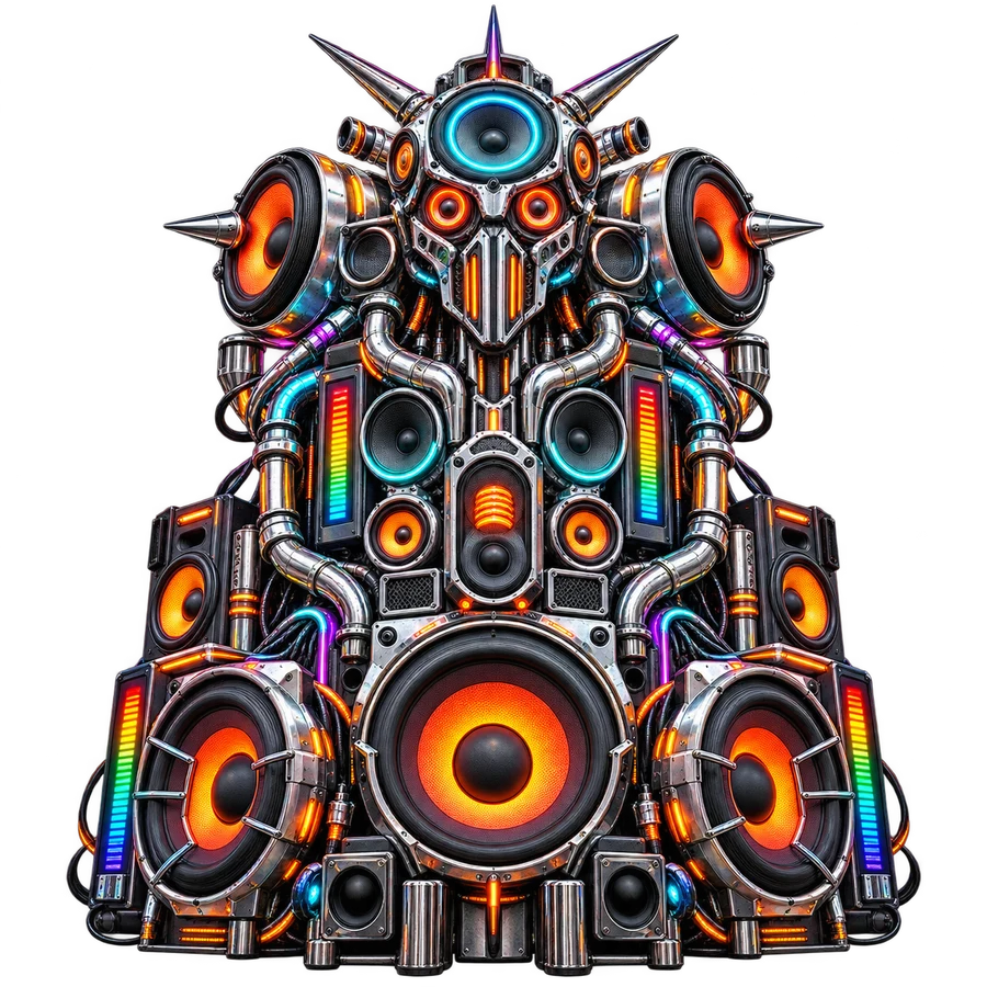 Sound system robot – tryckmotiv