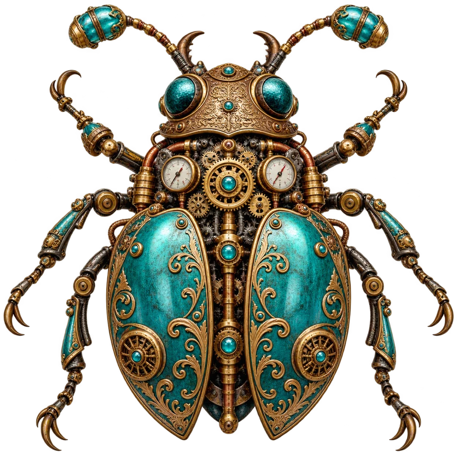 Steampunkskalbagge – tryckmotiv