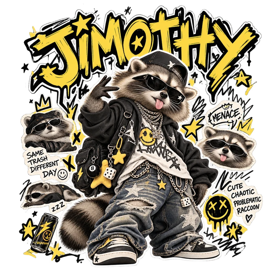 Timothy Street Raccoon – tryckmotiv